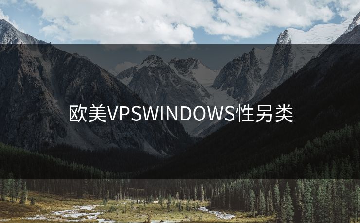 欧美VPSWINDOWS性另类